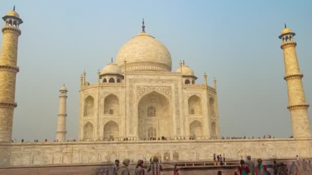 Berömda Mausoleet Taj Mahal Agra Indien — Stockvideo
