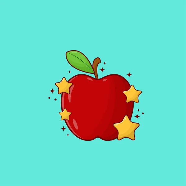 Vecteur Illustration Apple Knowledge Concept School — Image vectorielle