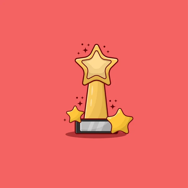 Χρυσό Αστέρι Cinema Trophy Διάνυσμα — Διανυσματικό Αρχείο