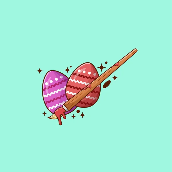 Easter Egg Paint Brush Vector Design — Image vectorielle