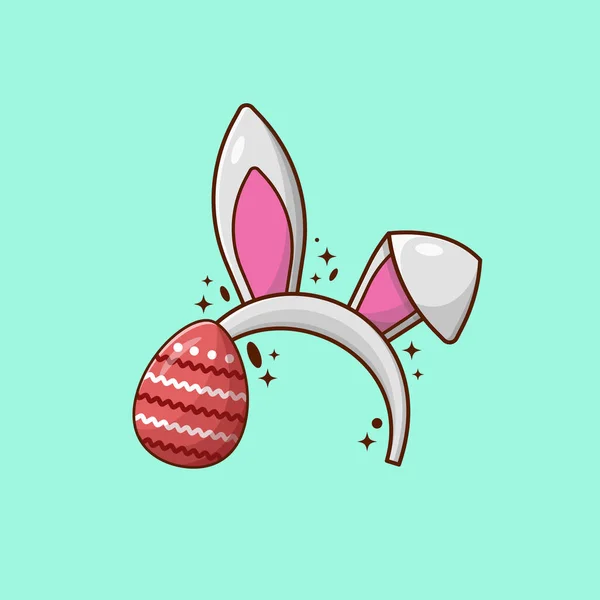 Easter Egg Rabbit Ears Mascot Vector Design — Image vectorielle