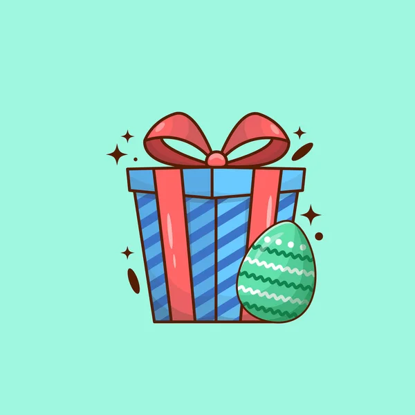 Easter Egg with Giftbox Vector Design
