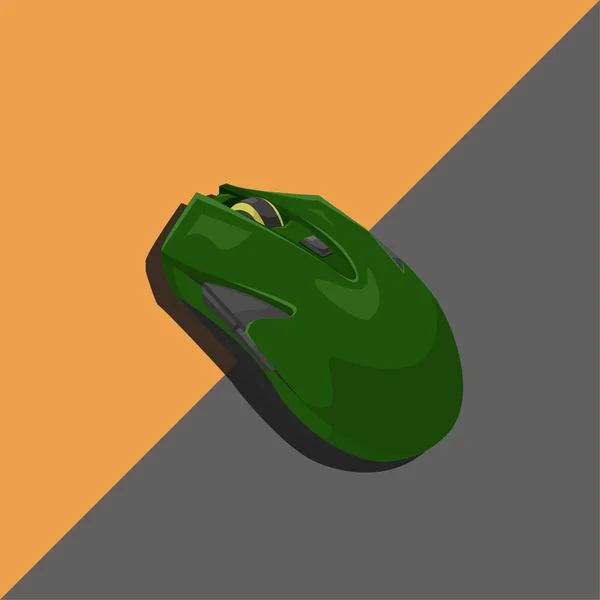 Green Computer Game Mouse Vector Design