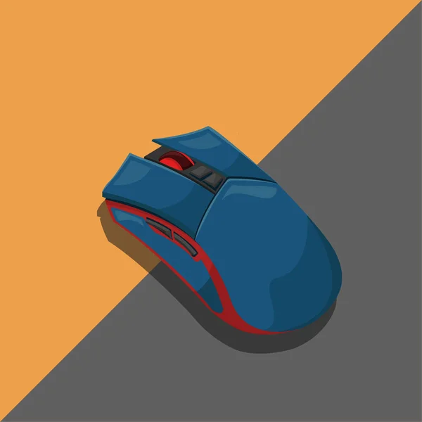 Red Blue Computer Game Mouse Vector Design — Stockvektor