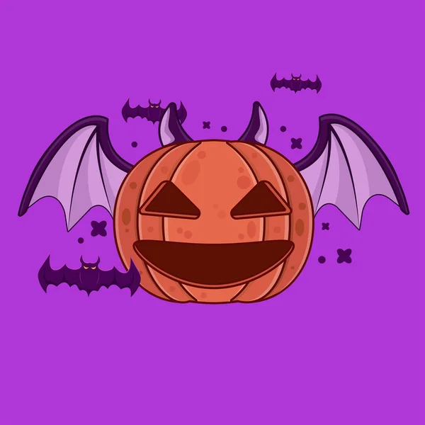 Jack Lantern Pumpkin Halloween Illustration Vector — стоковий вектор