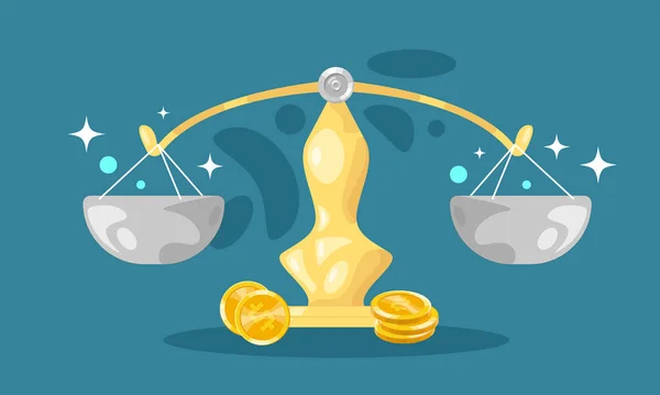 Finance Economy Scales Illustration Vector