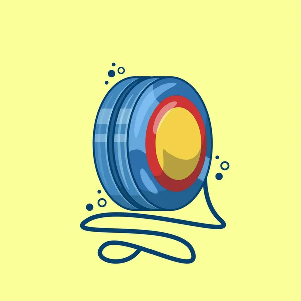 Yoyo Toy with String Cartoon Vector