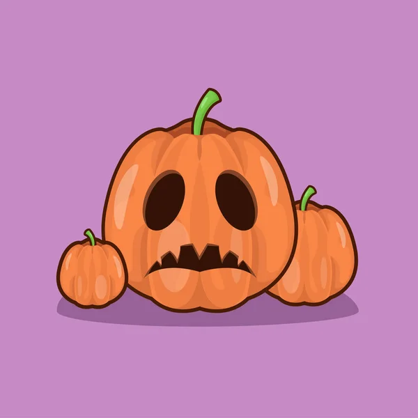 Halloween Jack Pumpkin Illustration Vektor — Stock vektor
