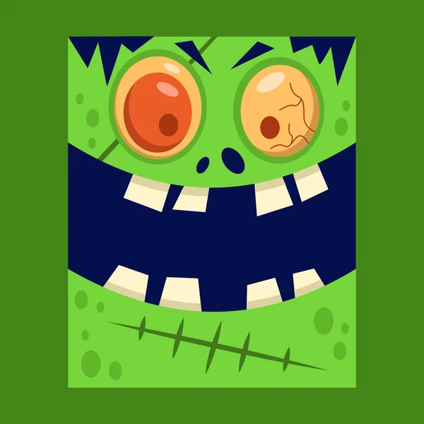Creepy Zombie Poster Illustration Vector — Stock Vector