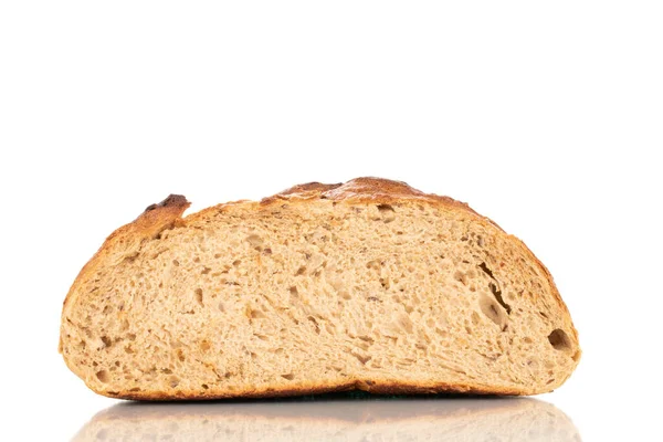 白を基調とした蕎麦の香り高いパンの半分 マクロ — ストック写真