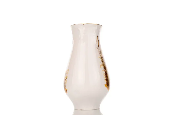 Vase Céramique Gros Plan Isolé Sur Fond Blanc — Photo