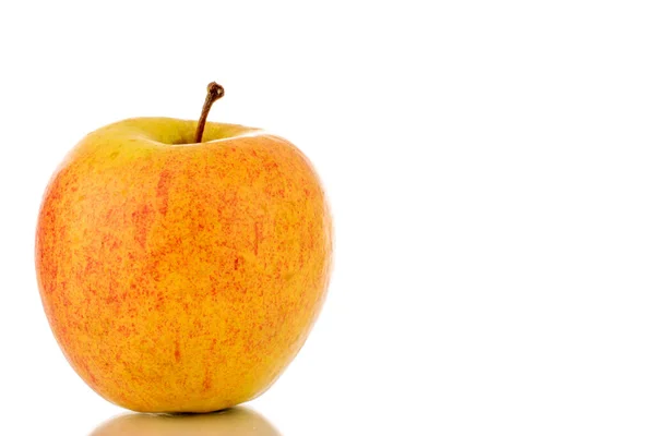 Une Pomme Mûre Sucrée Gros Plan Isolée Sur Fond Blanc — Photo