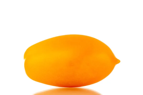 One Ripe Yellow Tomato Close Isolated White Background — Foto de Stock