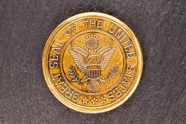 One Coin Close Top View — Fotografie, imagine de stoc