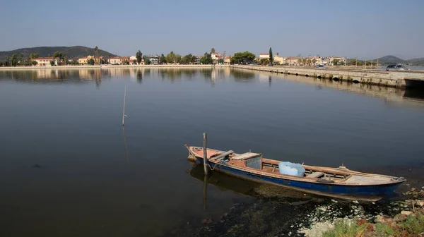 Blick Auf Die Stadt Aitoliko Und Ihre Lagune Aitoloakarnania Griechenland — Stockfoto