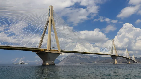 Rio Antirio Brücke Rio Achaia Griechenland — Stockfoto