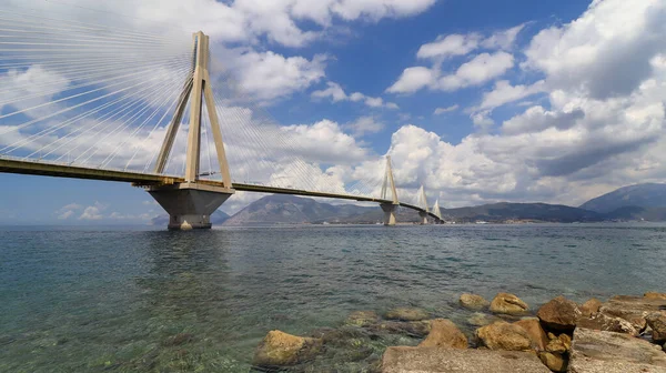 Río Puente Del Antírio Río Acaya Grecia — Foto de Stock