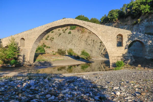 Vieux Pont Pierre Aziz Aga Rivière Venetikos Grevena Macédoine Grèce — Photo