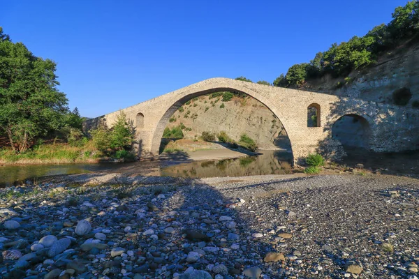 Old Stone Bridge Aziz Aga Venetikos River Grevena Macedonia Greece — Stock Photo, Image