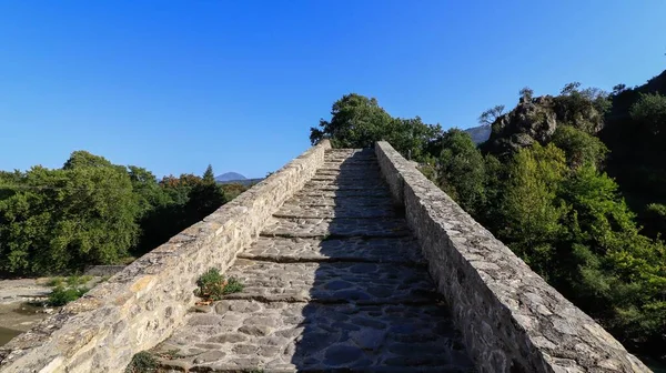 Παλιό Πέτρινο Γεφύρι Της Κόνιτσας Αώος Ήπειρος — Φωτογραφία Αρχείου