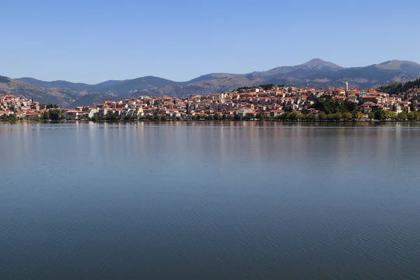 Kastoria Ciudad Lago Orestiada Macedonia Grecia —  Fotos de Stock