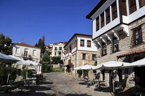 Kastoria Cidade Antigas Mansões Tradicionais Área Doltso Macedônia Grécia — Fotografia de Stock