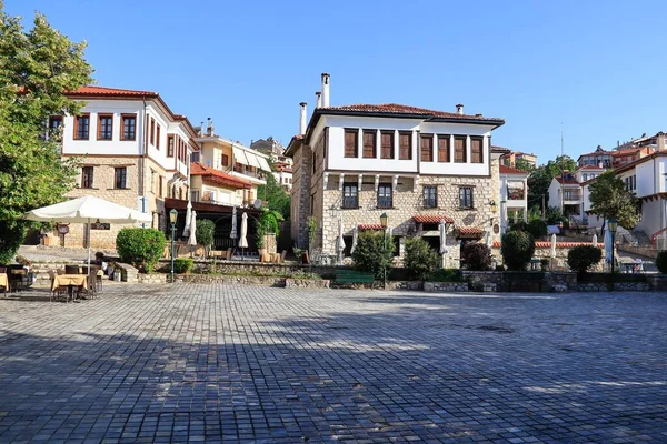 Kastoria Stadt Alte Traditionelle Villen Doltso Gebiet Mazedonien Griechenland — Stockfoto