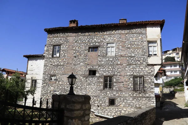 Kastoria Ville Vieux Manoirs Traditionnels Dans Région Doltso Macédoine Grèce — Photo
