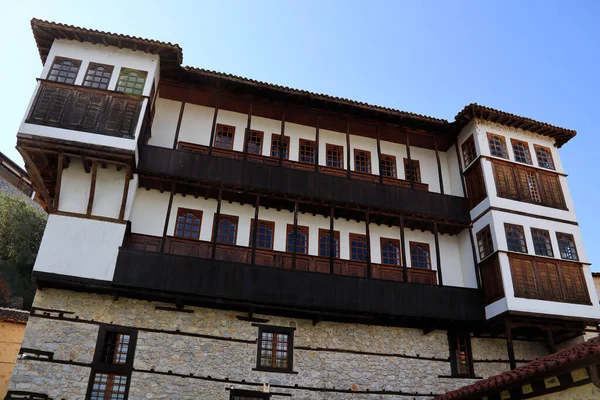 Kastoria City Lake Orestiada Tsiatsiapa Old Traditional Mansion Macedonia Greece — Stock Photo, Image