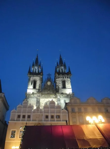 Beautiful Gothic Architecture Prague Czech Republic — Stock Photo, Image