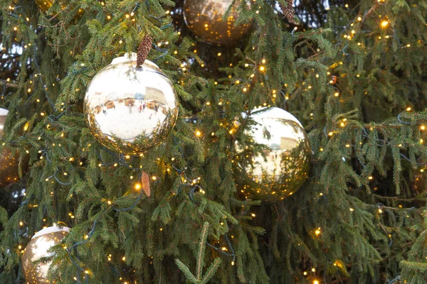 Tallinn Estonia December 2021 City Christmas Tree Decorations Concept New — Stock Photo, Image
