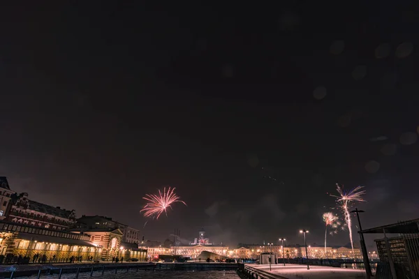 Helsinki Finnland Januar 2022 Marktplatz Blick Auf Die Weiße Kirche — Stockfoto