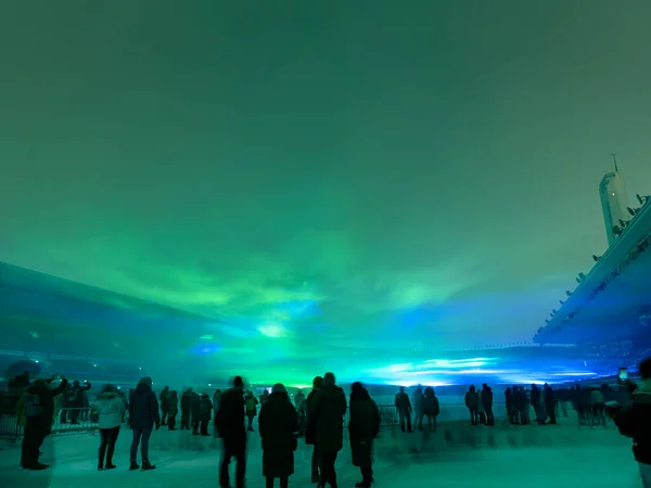 Helsinki Finland January 2022 Lux Helsinki Annual Light Festival — Stock Fotó