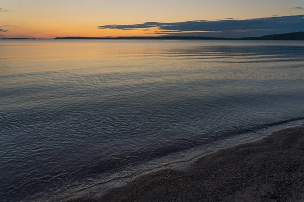 Морской Пейзаж Спокойное Вечернее Небо Естественный Фон Летний Вечер — стоковое фото