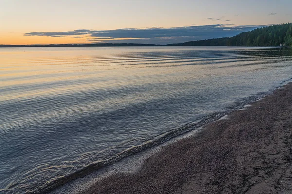 Морський Пейзаж Спокійне Спокійне Вечірнє Небо Природний Фон Літній Вечір — стокове фото