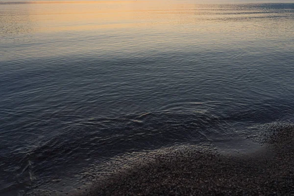 Paesaggio Marino Tranquillo Calmo Cielo Serale Sfondo Naturale Serata Estiva — Foto Stock