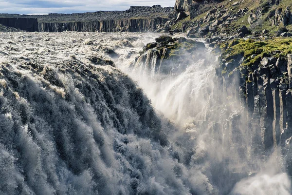 Vicino Alla Cascata Ghiacciata Dettifoss — Foto Stock