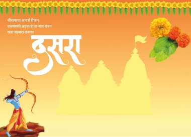 Mutlu Dasara bayrağı tasarımı.