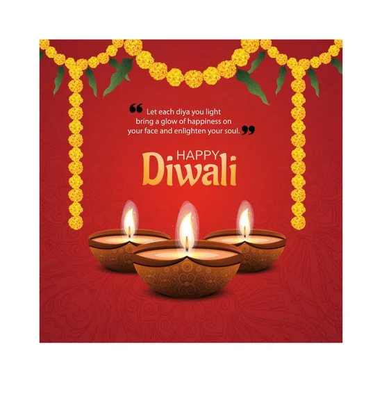 Happy Diwali Diseño Póster Creativo —  Fotos de Stock