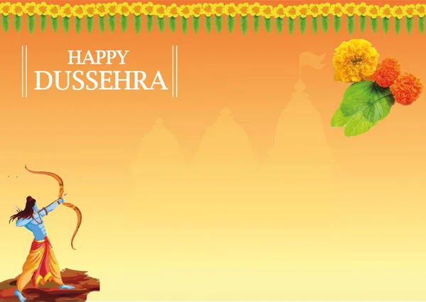 Diseño Póster Happy Dussehra Inglés — Foto de Stock