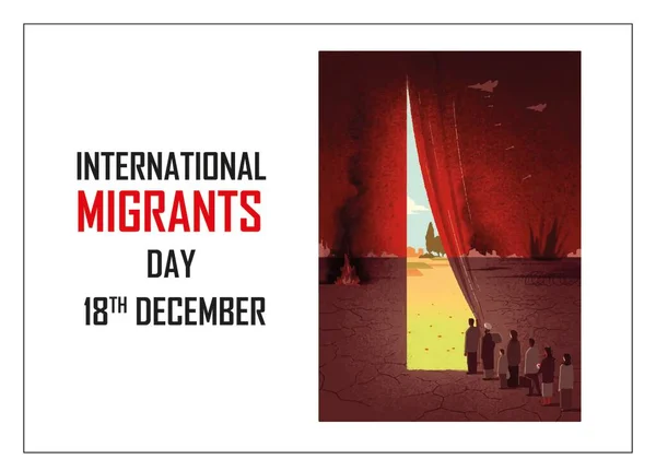 Design Banner Dia Internacional Dos Migrantes — Fotografia de Stock