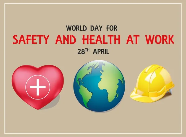 Projeto Cartaz Dia Mundial Segurança Saúde Trabalho — Fotografia de Stock