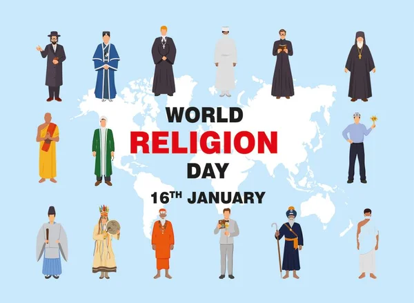 Design Cartaz Dia Religião Mundial — Fotografia de Stock