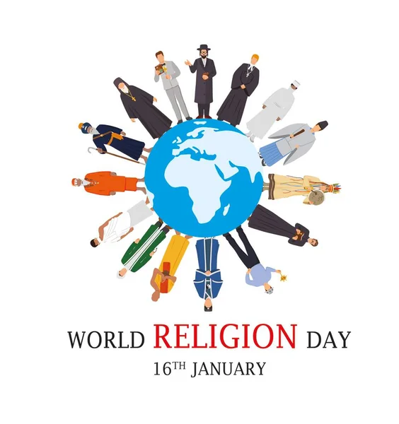 Giornata Mondiale Della Religione Poster Design Immagine Stock