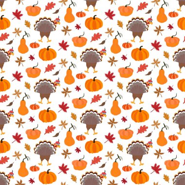 Şükran Günün kutlu olsun. Komik Şükran Günü hindisi çizgi film karakteri kusursuz desen