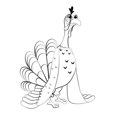 Şükran Günün kutlu olsun. Komik Şükran Günü hindisi çizgi film karakteri vuruşu