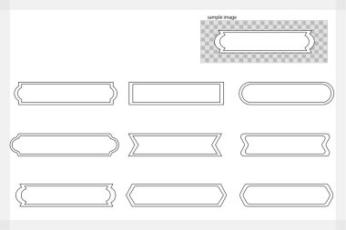 Basit ve şirin tek renkli yatay çerçeve seti. Siyah çizgileri ve beyaz dolguları olan kullanması kolay bir malzeme..