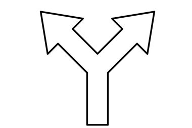 Bu basit bir ok illüstrasyonudur. Çizgi siyah ve dolgu beyaz..