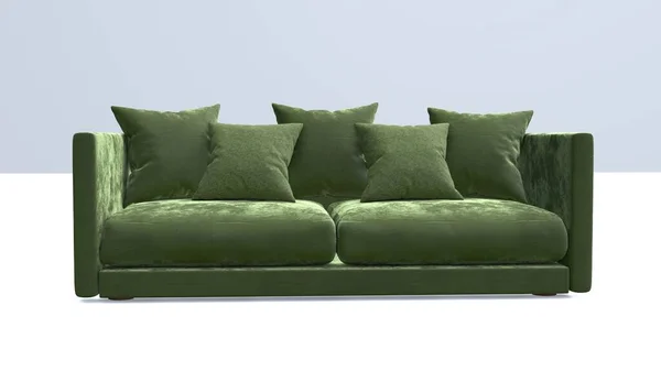 Illustration Wolle Sofa Mit Multi Color — Stockfoto