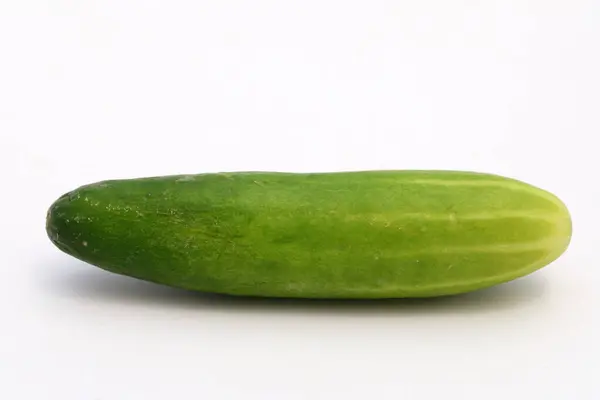Closeup Cucumber Isolated White Background — Zdjęcie stockowe